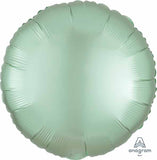 18" Round Satin Luxe Mint Green Foil Balloon