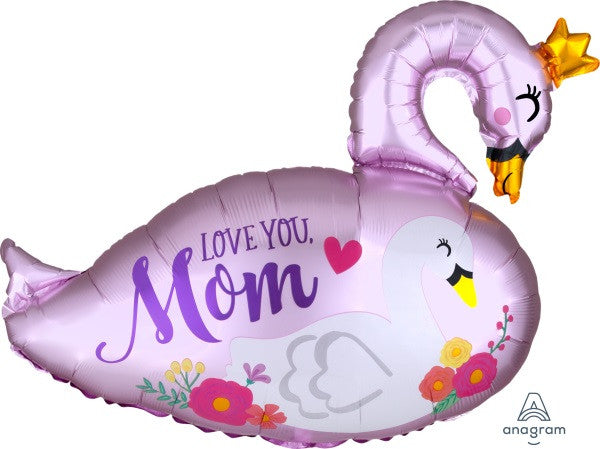 Mommy & Baby Swan Mother's Day Jumbo Foil Balloon