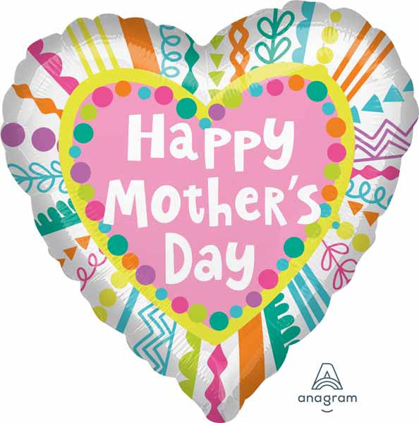 Heart Shaped Mother's Day Foil Balloon