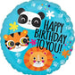 Anagram 18" Happy Birthday Lion Tiger Panda Foil Balloon Party Decor