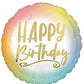 Ombre And Gold Happy Birthday Foil Balloon