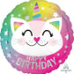 Happy Birthday Caticorn Unicorn Cat Foil Balloon