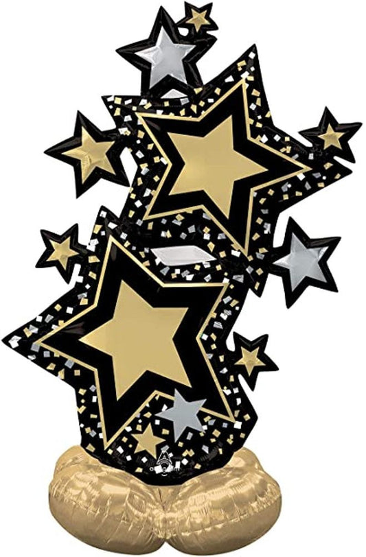 Jumbo Gold Stars balloons Airloonz