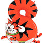 Number 8 Gecko Supershape Number Birthday Balloon