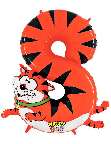 Number 8 Gecko Supershape Number Birthday Balloon