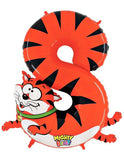 Number 8 Gecko Supershape Number Birthday Balloon