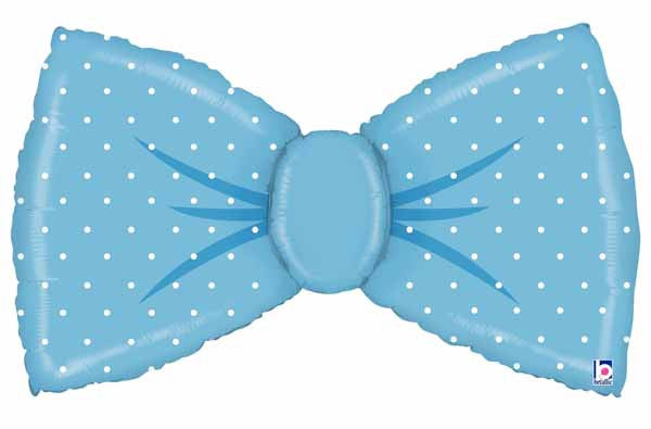 Jumbo Blue Bow Tie Baby Boy Balloon