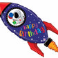 Huge Happy Birthday Rocket Space Ship Balloon