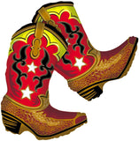 36" Dancing Cowboy Boots Western Foil Balloon Party Decor