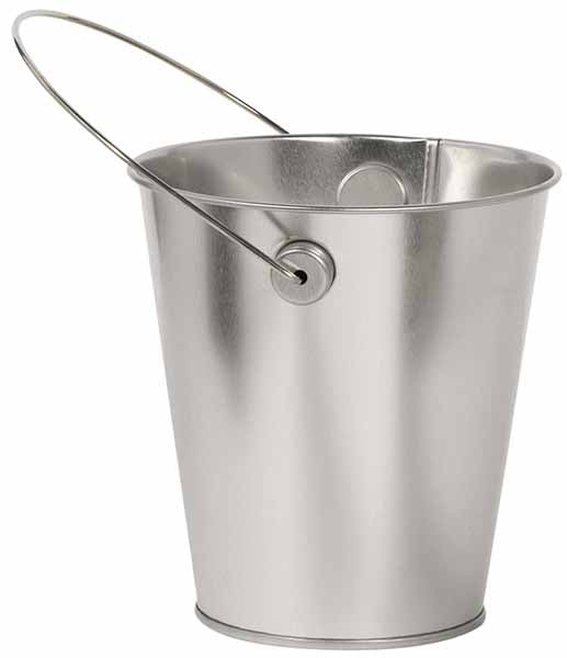 Silver Bucket Decoration