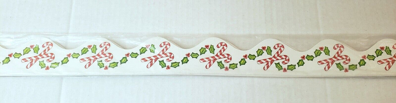Christmas Border Candy Canes & Holly Trim