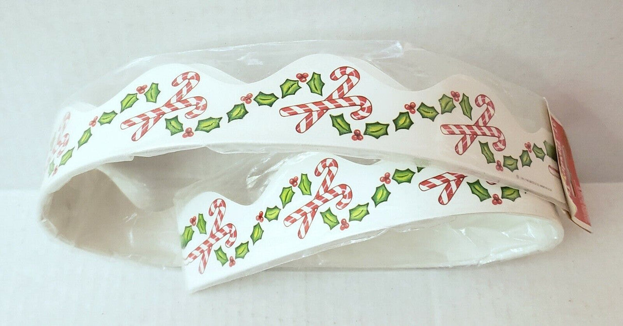 Christmas Border Candy Canes & Holly