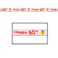 Happy 60th Caution Party Tape