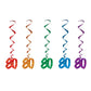 Number 80 Whirls Metallic Spiral 80th Birthday Anniversary Party Decorations