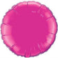 18" Round Magenta Foil Balloon