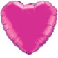 18" Heart Shaped Magenta Foil Balloon