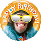 Funny Monkey Happy Birthday Mylar Balloon