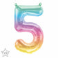 16" Air-Filled No. 5 Shape Foil Decor Jelly Ombre
