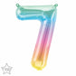 Balloon 16" Air-Filled No. 7 Shape Foil Decor Jelly Ombre