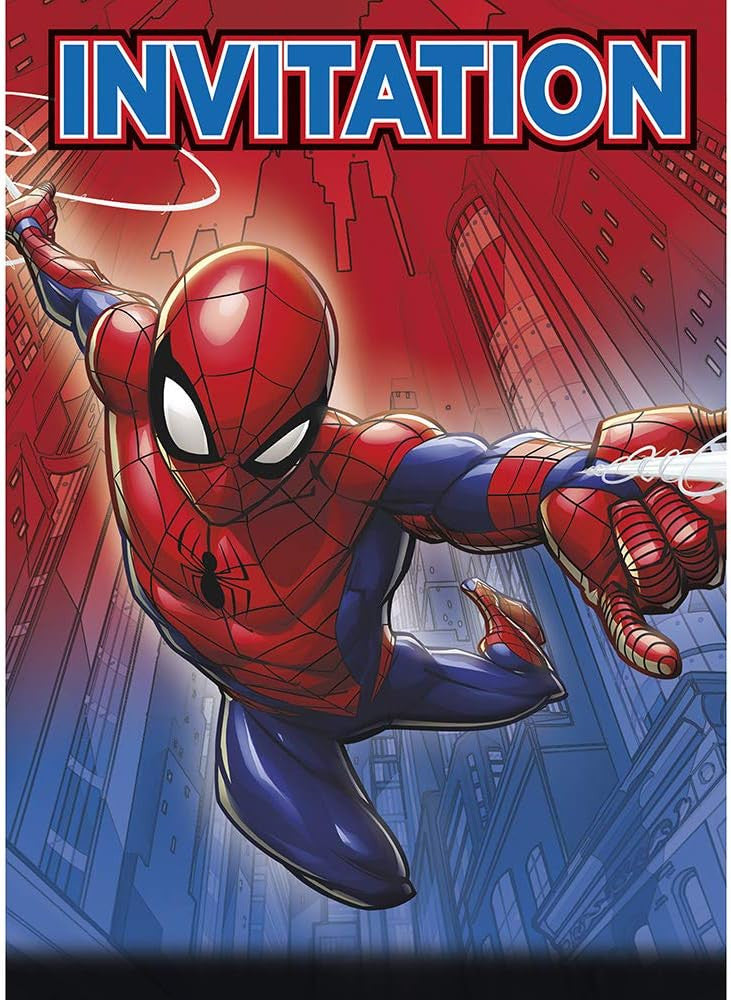Spiderman invitations for birthday parties