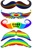 Rainbow Pride Tattoos Mustaches