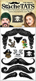 Pirate mustache temporary tattoos