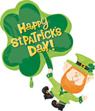 Happy Leprechaun Foil Balloon 29"