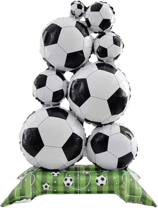 Standing Stack of Soccer Balls Balloon 49"