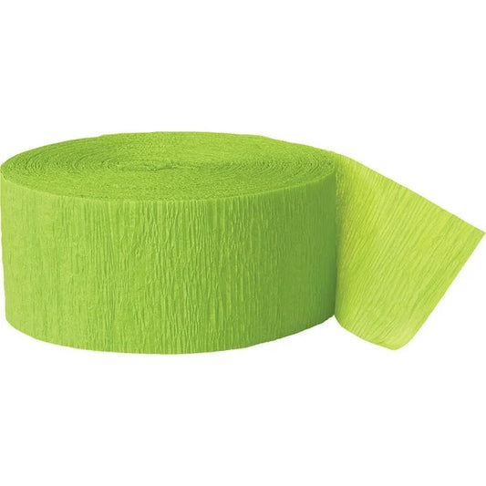 Lime Green Crepe 81' Party Streamer Decoration