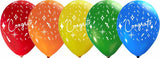 congrats all over printed latex balloons assorted colors
