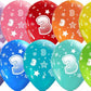 number 3 all over print latex balloon colorful