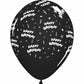 Black and White Happy Birthday All-Over-Print Latex Balloon
