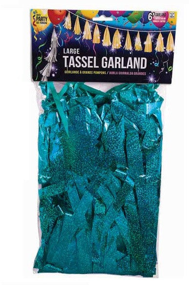 6 feet Peacock Blue Tassels for Balloons