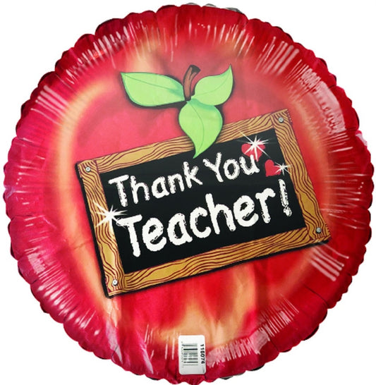18" Round Thank You Teacher Foil Balloon
