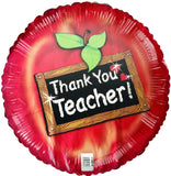 18" Round Thank You Teacher Foil Balloon