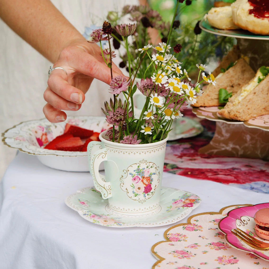 Tea party tableware