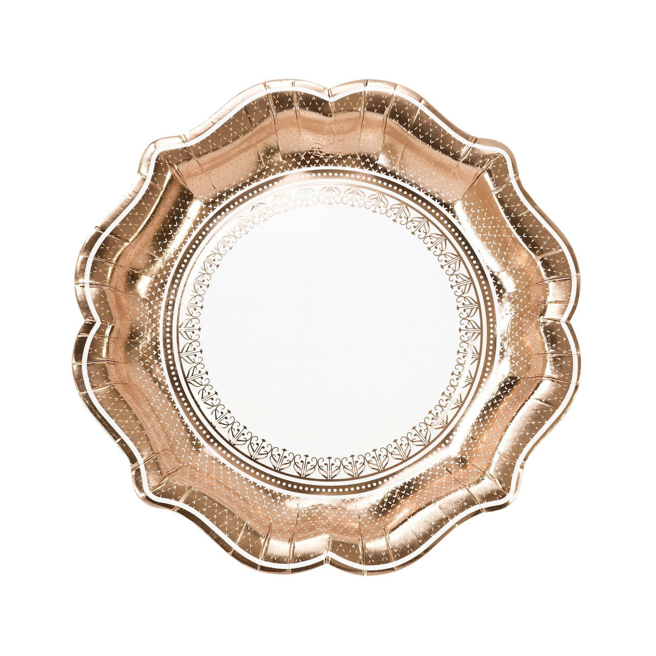 fancy rose gold paper plates
