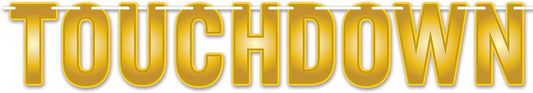 Football Touchdown Streamer Banner 6' Party Decor