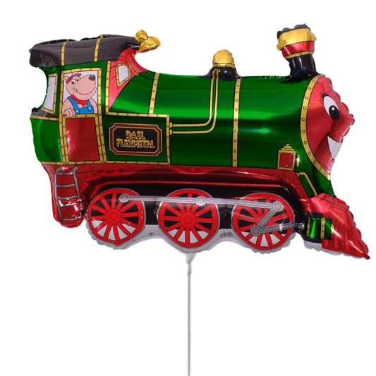 Airfill Only Train Balloon Green 1/CT