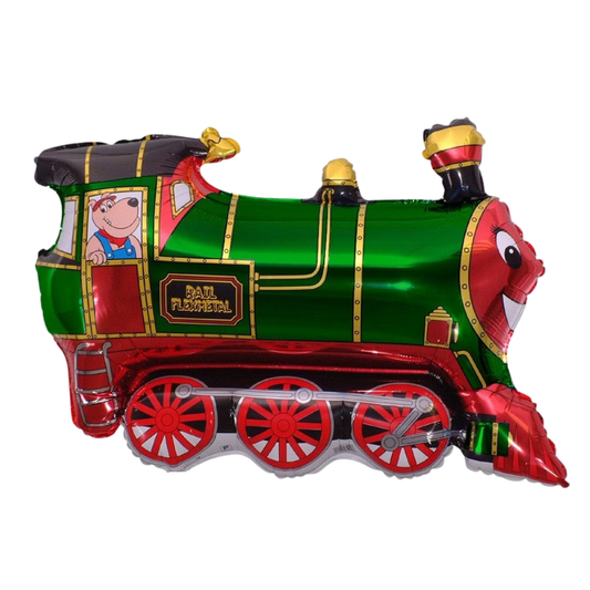 30" Green Train Foil Balloon