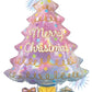39" Jumbo Balloon Holographic Opal Christmas Tree Foil Balloon