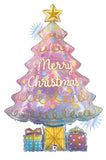 39" Jumbo Balloon Holographic Opal Christmas Tree Foil Balloon