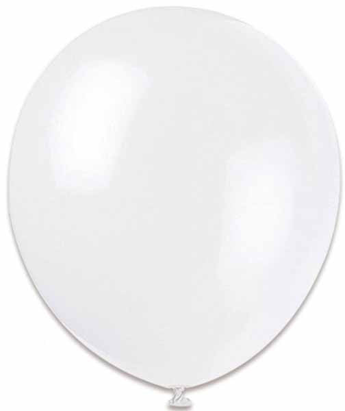 White 5" Latex Balloons Helium Quality 100 pack