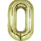 34" White Gold Number Balloons