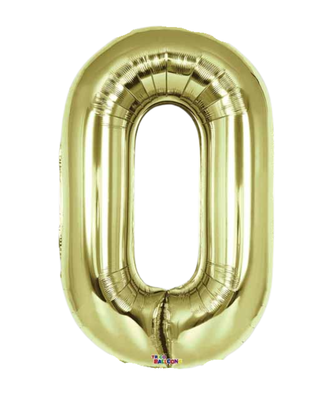 34" White Gold Number Balloons