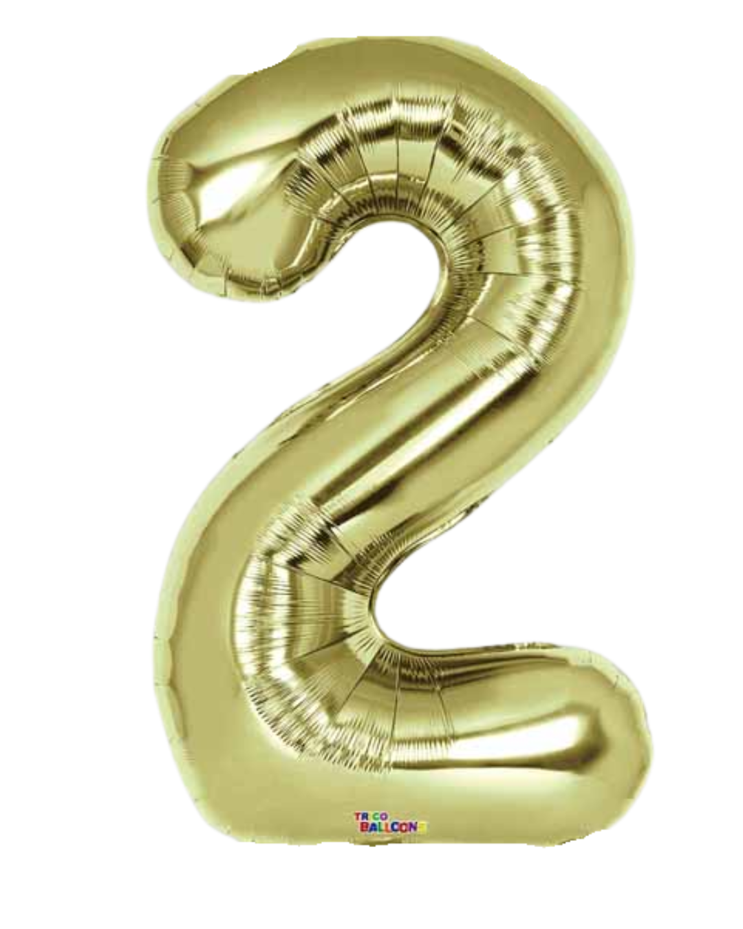 34" White Gold Number Balloons