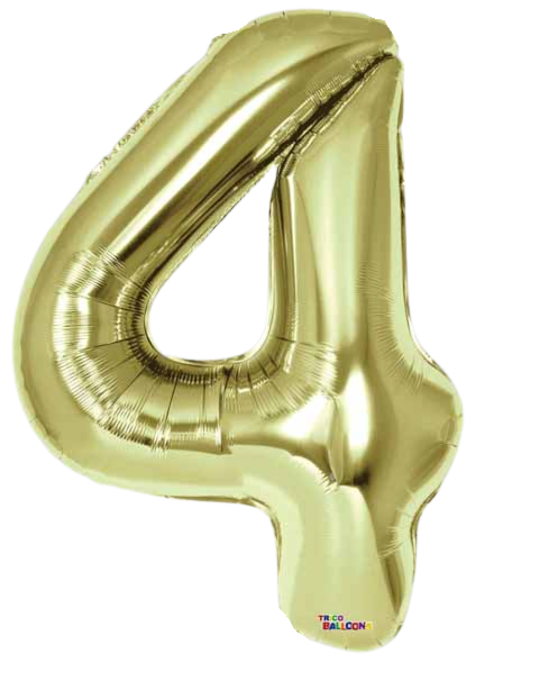 34" White Gold Number Balloons