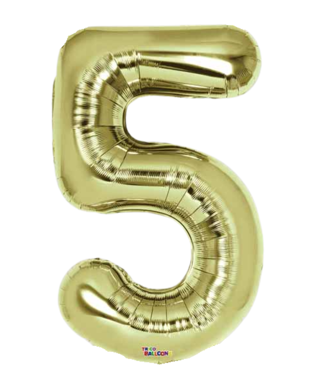 34" White Gold Number Balloons