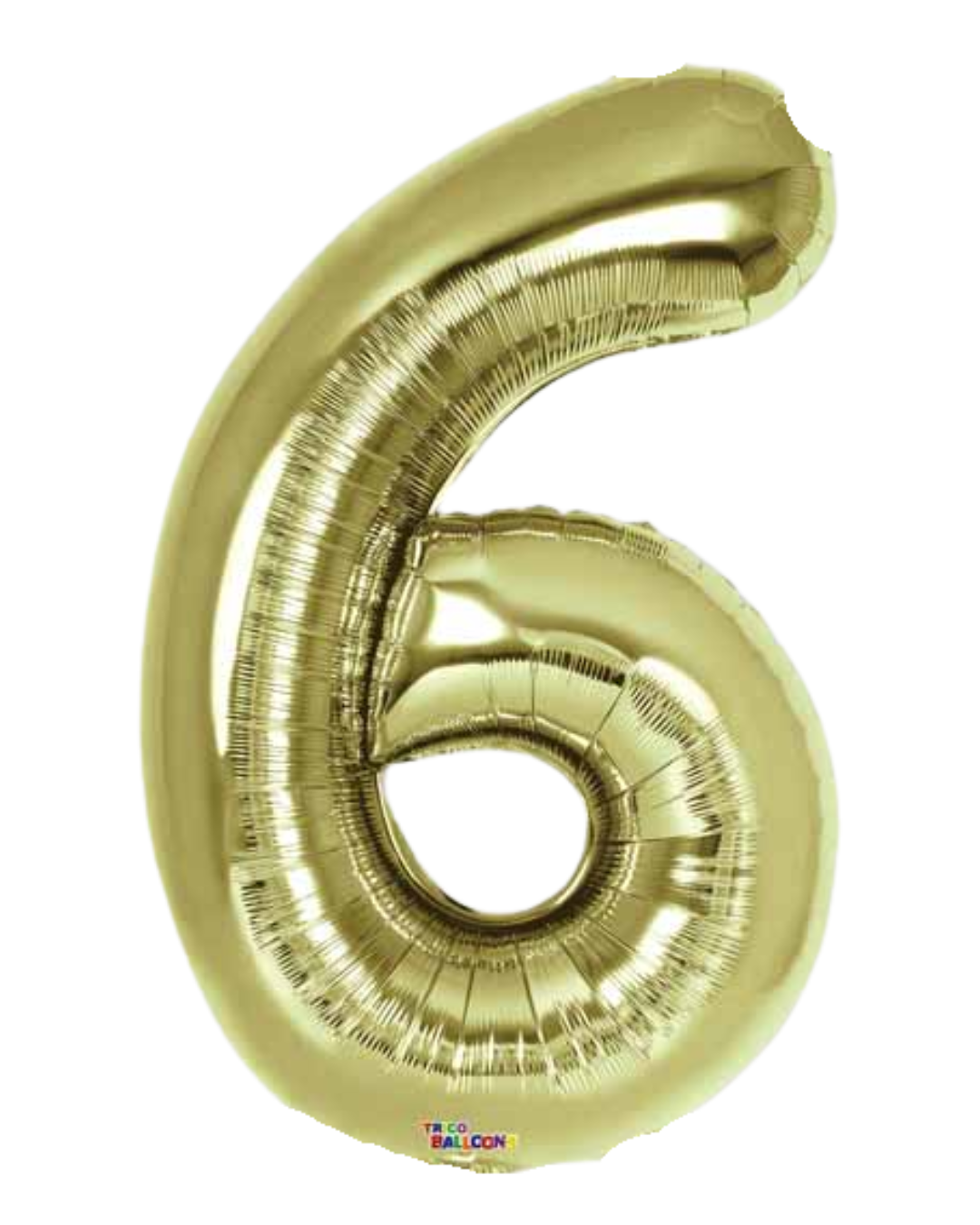34" White Gold Number Balloons
