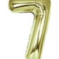34" White Gold Number Balloons